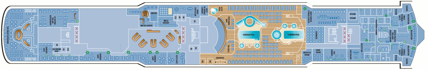 Deckplan Deck 12 – Norwegian Pearl