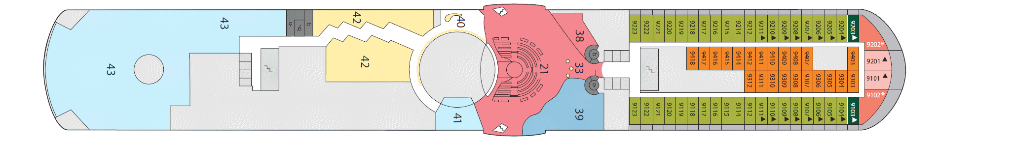 Deckplan Deck 9 – AIDAbella