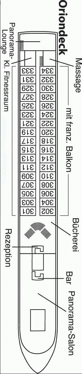 Deckplan Oriondeck – Ariana