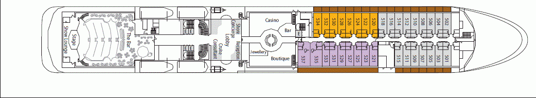 Deckplan Deck 5 – Silver Whisper