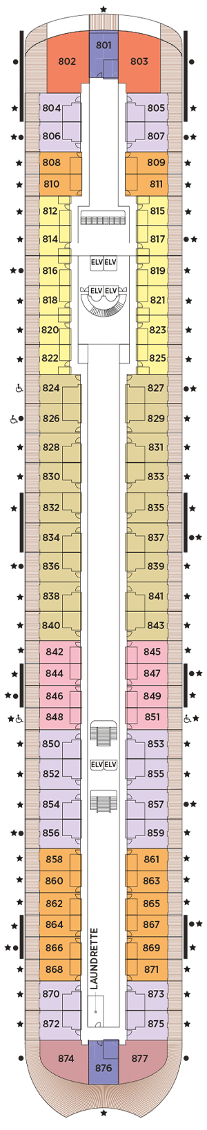 Deckplan Deck 8 – Seven Seas Prestige