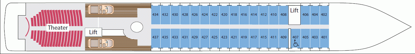 Deckplan Deck 4 Le la Fayette – Boréal