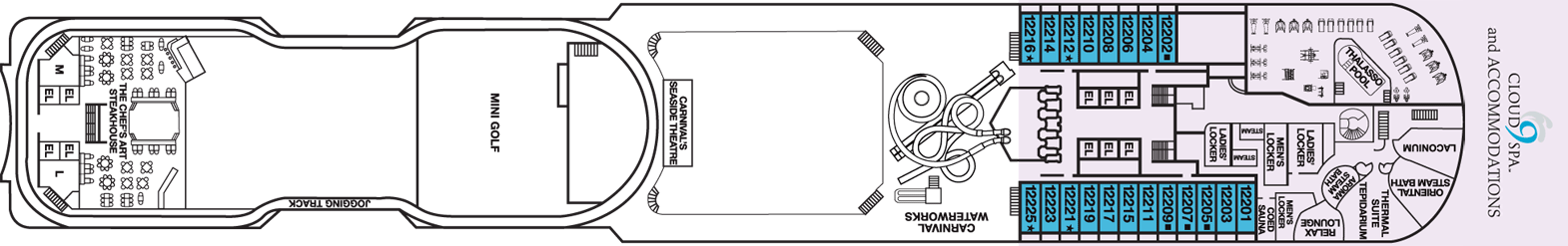 Deckplan Spa Deck – Carnival Dream