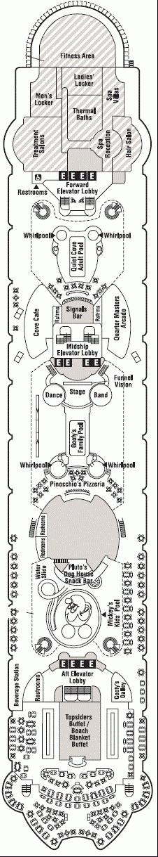 Deckplan Deck 9 – Disney Magic
