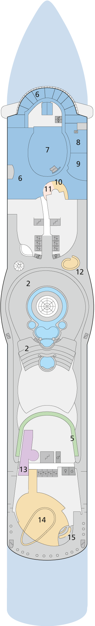 Deckplan Deck 12 – AIDAluna