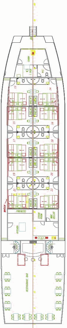 Deckplan Oberdeck – Lan Diep
