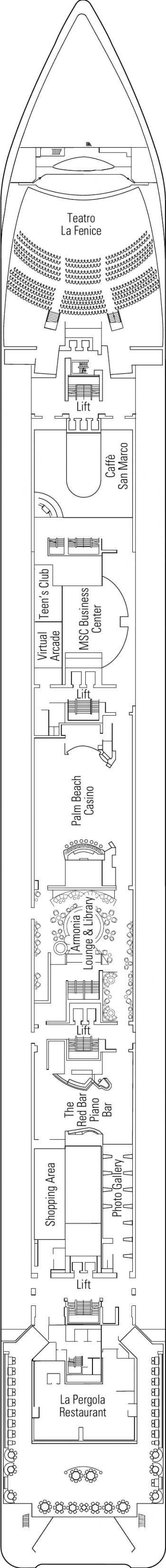 Deckplan Diamante – MSC Armonia