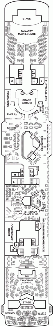 Deckplan Promenade Deck – Carnival Paradise
