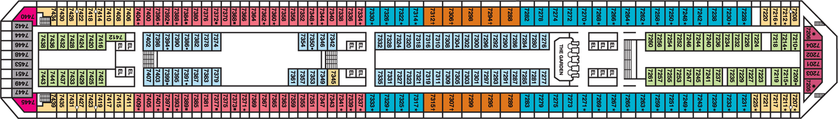 Deckplan Empress Deck – Carnival Liberty