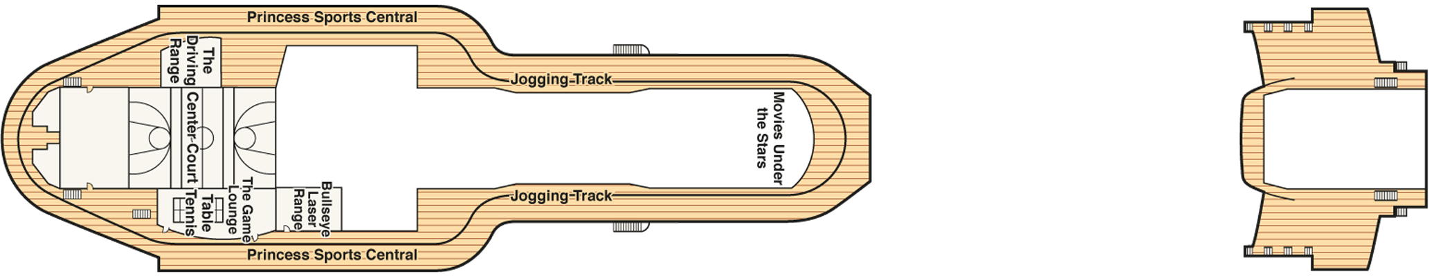 Deckplan Deck 18 Sports – Royal Princess
