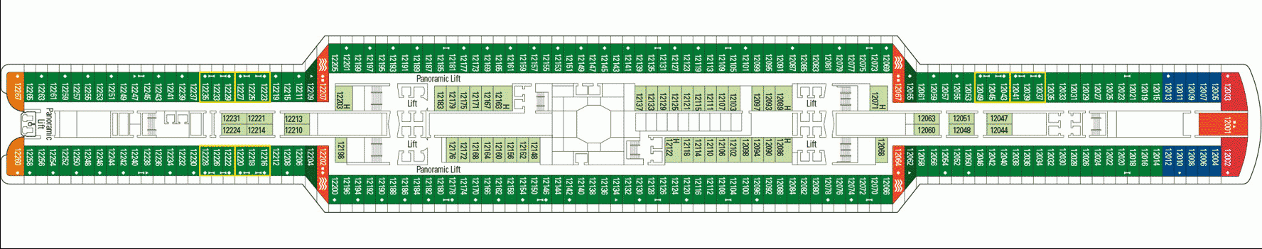 Deckplan Deck 12 – MSC Seaview