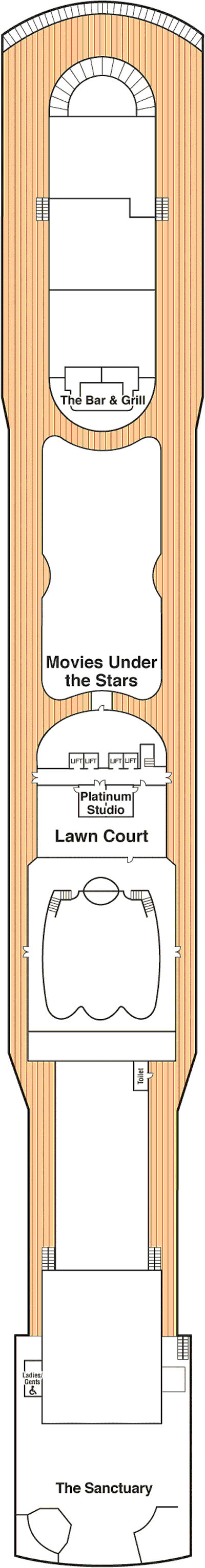 Deckplan Deck 15 Sun – Island Princess