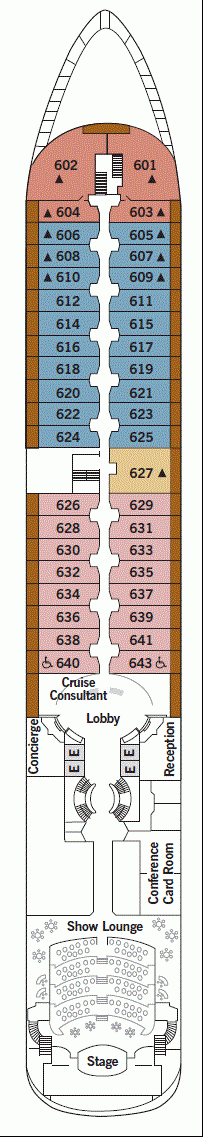 Deckplan Deck 6 – Silver Wind