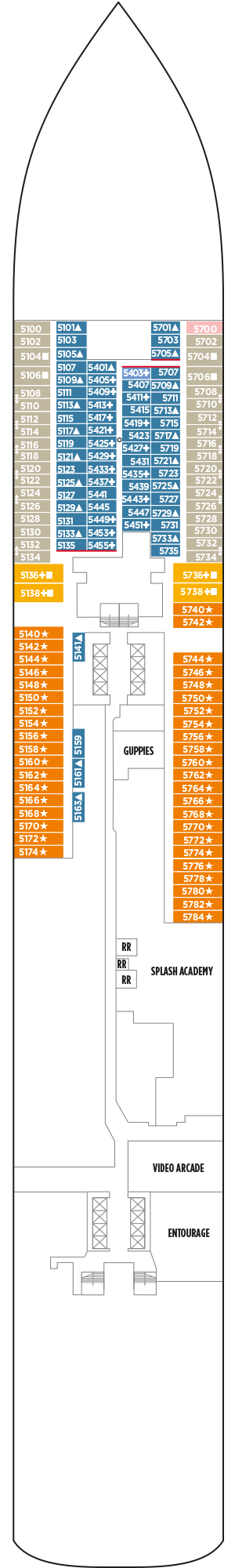 Deckplan Deck 5 – Norwegian Encore