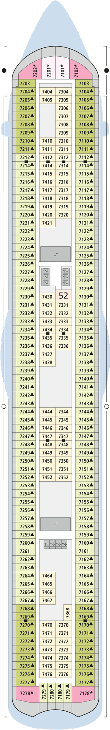 Deckplan Deck 7 – AIDAstella