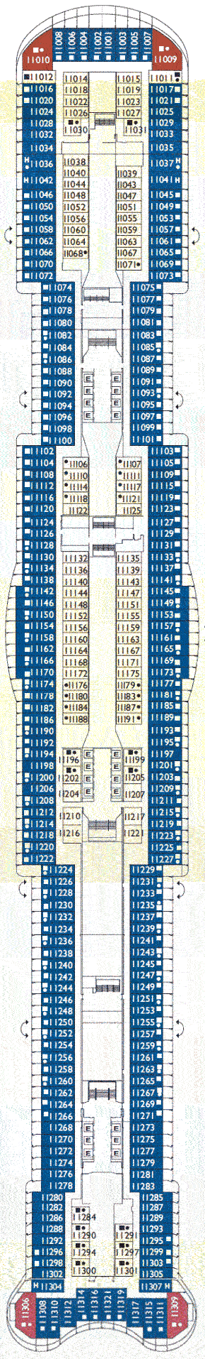 Deckplan Deck 11 – Costa Toscana