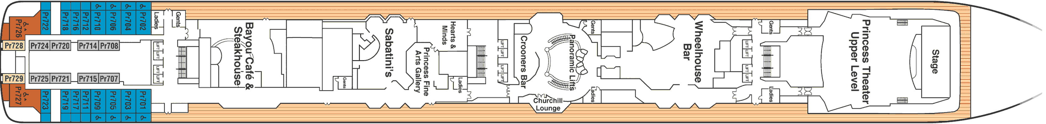 Deckplan Deck 7 Promenade – Island Princess