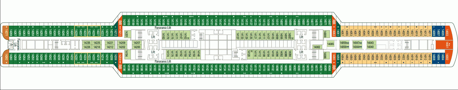 Deckplan Deck 14 – MSC Seaview