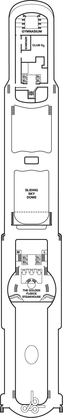 Deckplan Sun Deck – Carnival Legend