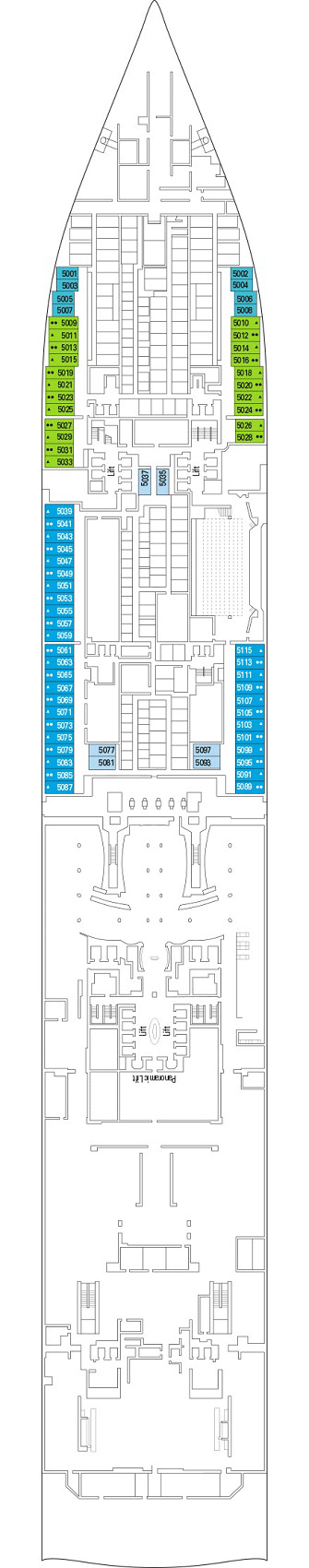 Deckplan Deck 5 - Berlin – MSC World Europa