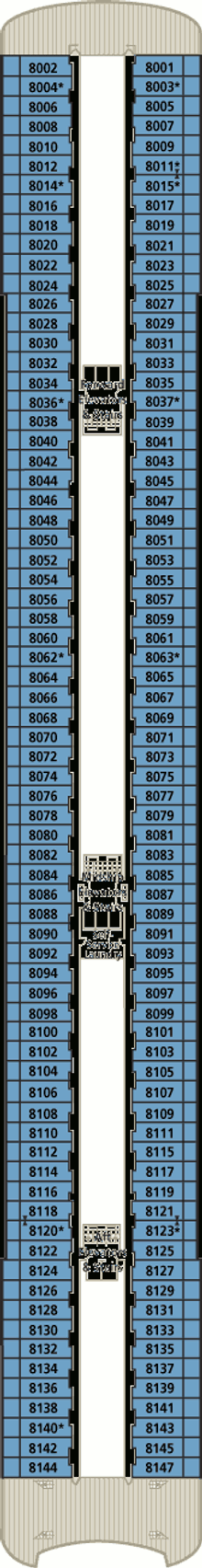 Deckplan Horizon Deck – Crystal Serenity
