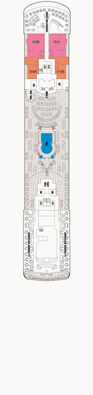 Deckplan Deck 11 – Seven Seas Voyager