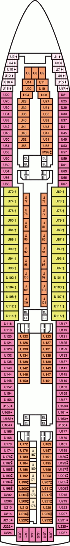 Deckplan Upper Deck – Carnival Elation