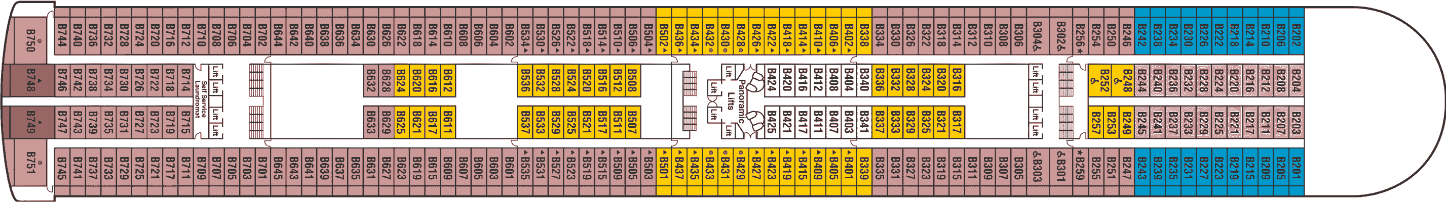 Deckplan Deck 11 Baja – Grand Princess