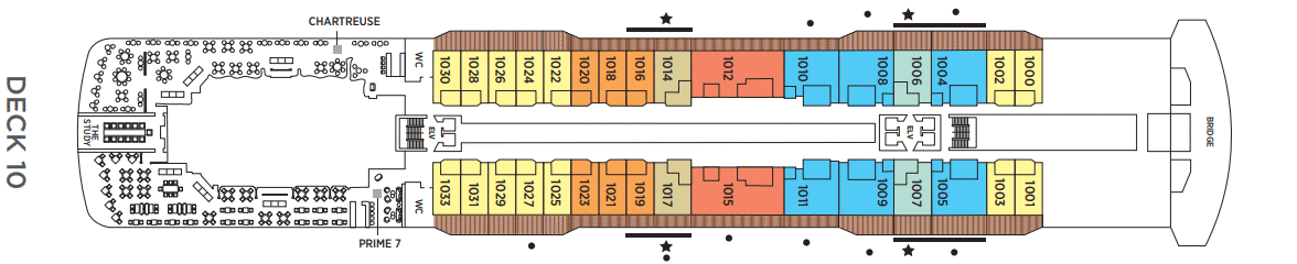 Deckplan Deck 10 – Seven Seas Grandeur