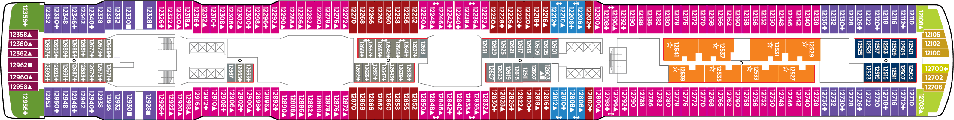 Deckplan Deck 12 – Norwegian Joy