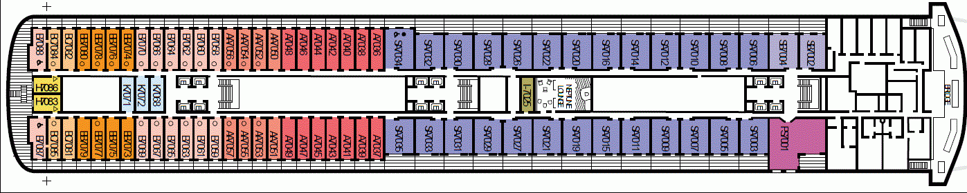 Deckplan Deck 7 - Navigator Deck – Volendam