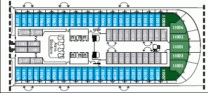 Deckplan Deck 11 Timur – Costa Diadema