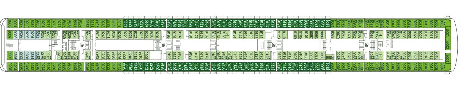 Deckplan Deck 9 - Albinoni – MSC Lirica