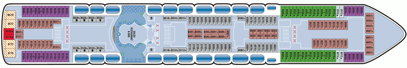 Deckplan Deck 08 – Norwegian Dawn