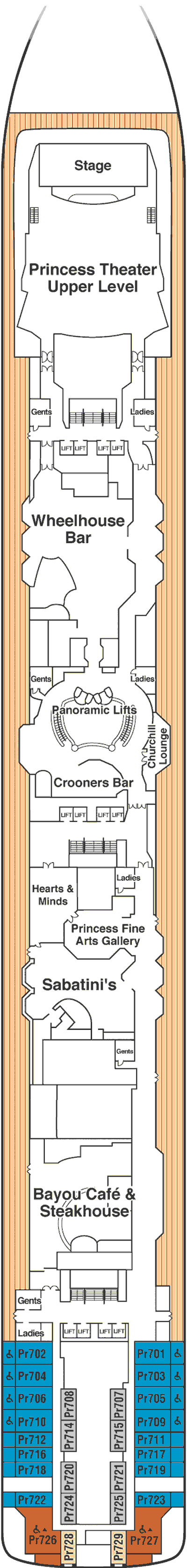 Deckplan Deck 7 Promenade – Island Princess