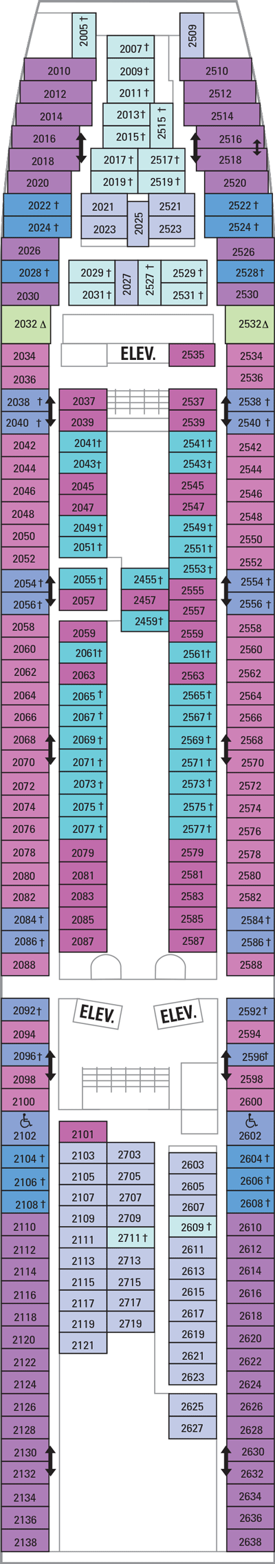 Deckplan Deck 2 – Vision of the Seas