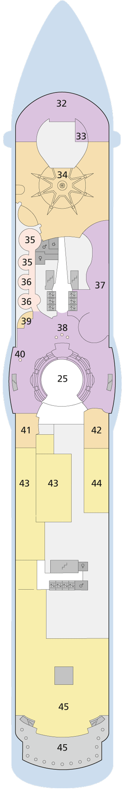 Deckplan Deck 10 – AIDAmar
