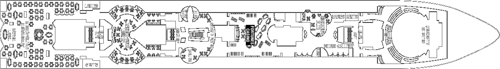 Deckplan Promenade Deck – Celebrity Millennium  