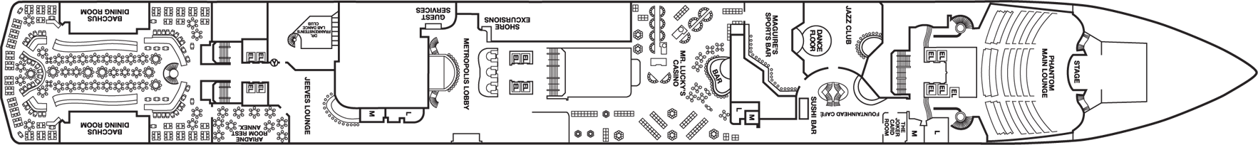Deckplan Promenade Deck – Carnival Miracle