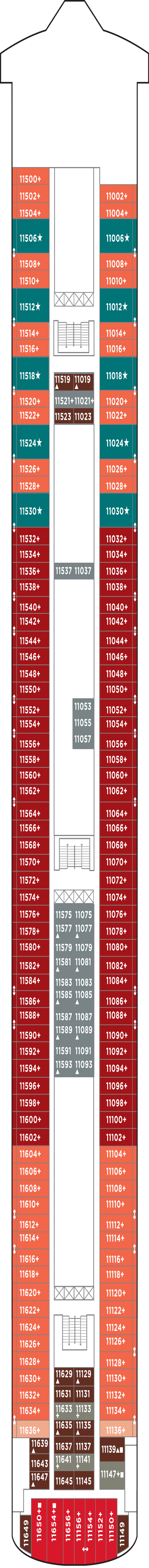 Deckplan Deck 11 – Norwegian Jade