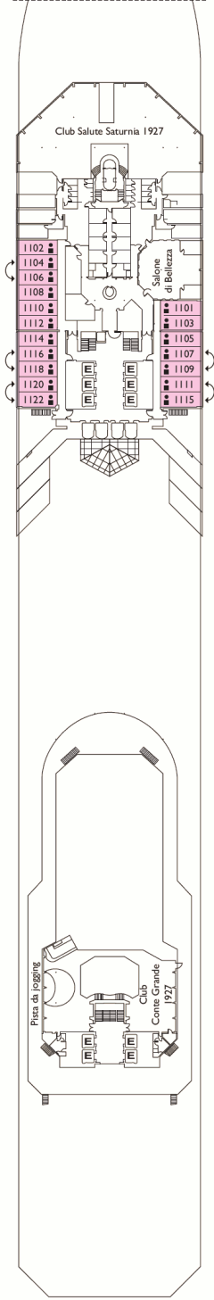 Deckplan Cannes Deck – Costa Fortuna