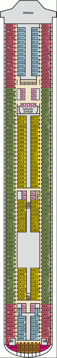 Deckplan Verandah – Carnival Breeze