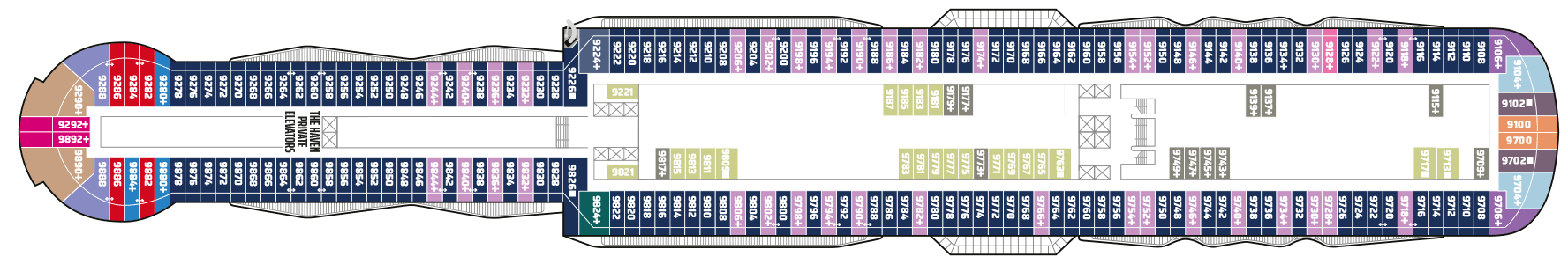 Deckplan Deck 9 – Norwegian Aqua