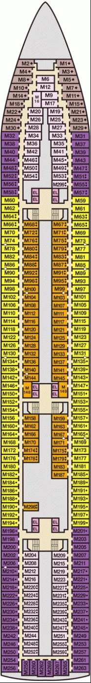 Deckplan Main Deck – Carnival Paradise