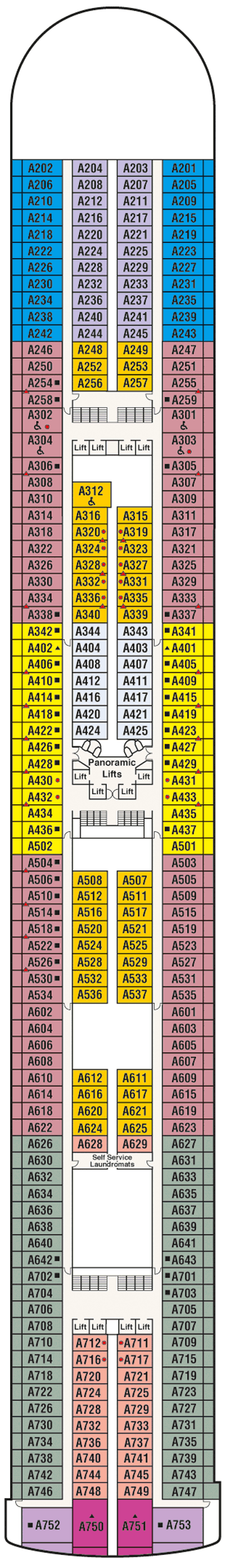 Deckplan Deck 12 Aloha – Emerald Princess