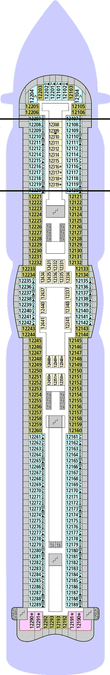 Deckplan Deck 12 – AIDAprima