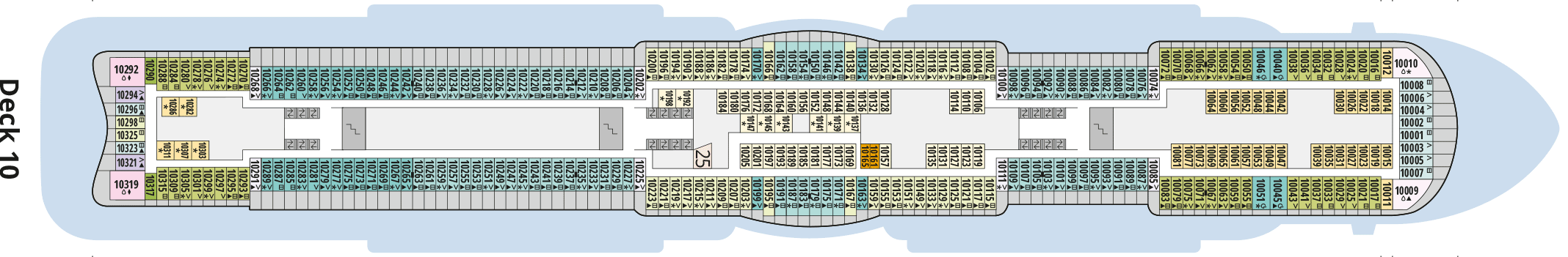 Deckplan Deck 10 – AIDAcosma