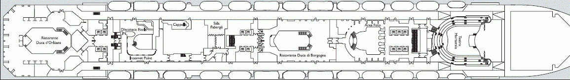Deckplan Deck 4 Versailles – Costa Favolosa