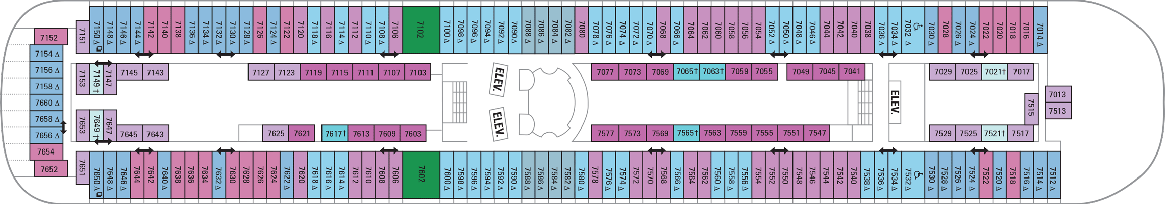 Deckplan Deck 7 – Vision of the Seas