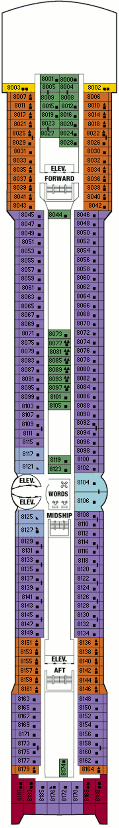Deckplan Panorama Deck – Celebrity Summit